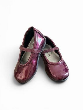 Stride Rite Girls' Shiny Maroon Mary Jane Dress Shoes